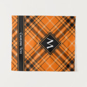 Halloween Orange Tartan Wandteppich (Vorderseite (Horizontal))