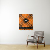 Halloween Orange Tartan Wandteppich (Beispiel)