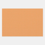 Halloween Orange Tiny White Polka Dot Geschenkpapier Set (Vorderseite 2)