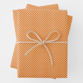 Halloween Orange Tiny White Polka Dot Geschenkpapier Set (Beispiel)