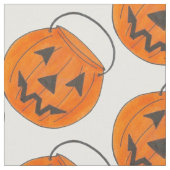 Halloween Orange Trick oder Treat Pumpkin Bucket Stoff (Nahaufnahme)