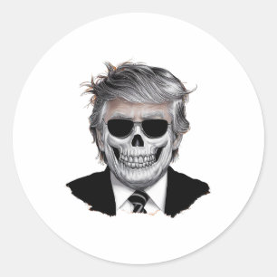 Halloween Orange Trump American Horror Party Costu Runder Aufkleber