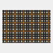 Halloween Orange und Black Abstrakt Pattern Geschenkpapier Set (Vorderseite 3)
