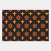 Halloween Orange und Black Abstrakt Pattern Geschenkpapier Set (Vorderseite 2)