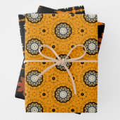Halloween Orange und Black Abstrakt Pattern Geschenkpapier Set (Beispiel)