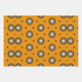 Halloween Orange und Black Abstrakt Pattern Geschenkpapier Set (Vorderseite)