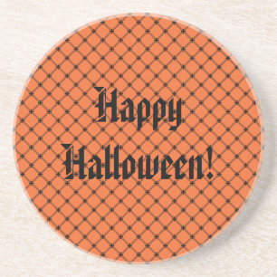 Halloween Orange und Black Pattern Getränkeuntersetzer