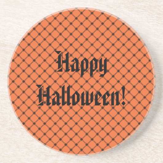 Halloween Orange und Black Pattern Getränkeuntersetzer (Vorne)