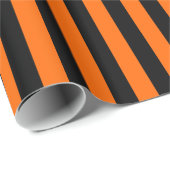 Halloween Orange und Black Strip Geschenkpapier (Rolleneckpunkt)