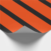 Halloween, Orange und Schwarzer Stift Geschenkpapier (Ecke)