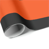 Halloween, Orange und Schwarzer Stift Geschenkpapier (Rolleneckpunkt)