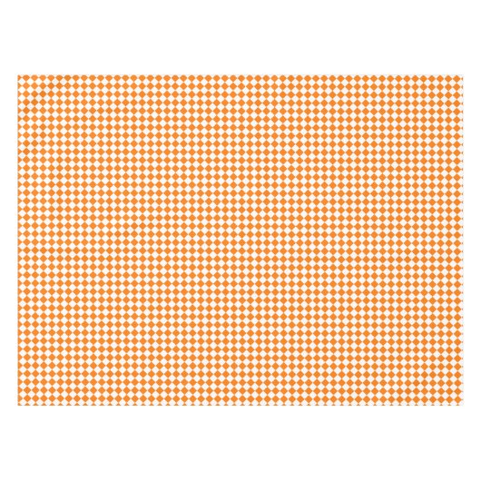Halloween Orange White Checkered Zuhause Party Dek Tischdecke (Vorderseite (Horizontal))