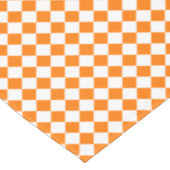 Halloween Orange White Checkered Zuhause Party Dek Tischdecke (Schrägansicht)