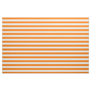Halloween Orange White Stripes Muster Moderner Chi Stoff