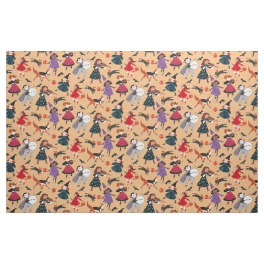 Halloween-Orangentrick oder Kinder mit Pattern beh Stoff (Fat Quarter (45,7 x 55,9 cm))
