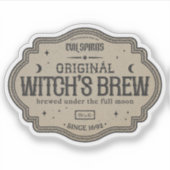 Halloween Original Hexenzaubertrank Aufkleber (Vorderseite)