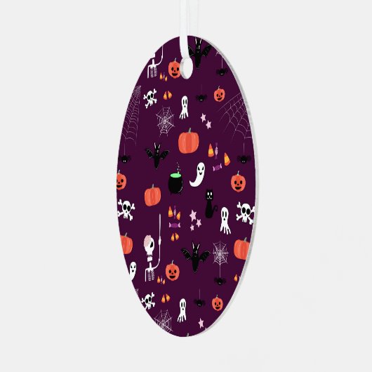 Halloween Ornament Aus Metall (Vorderseite links)