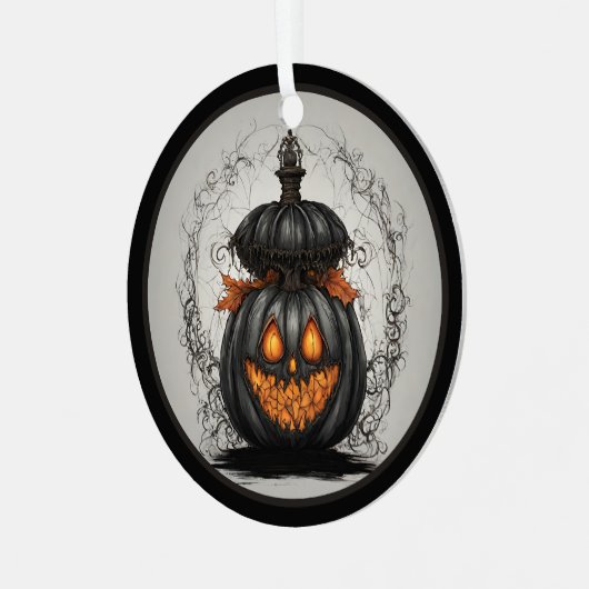 Halloween Ornament Aus Metall (Vorderseite links)