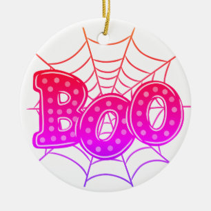 Halloween-Ornament aus Pink und Preppy Spiderlider Keramik Ornament