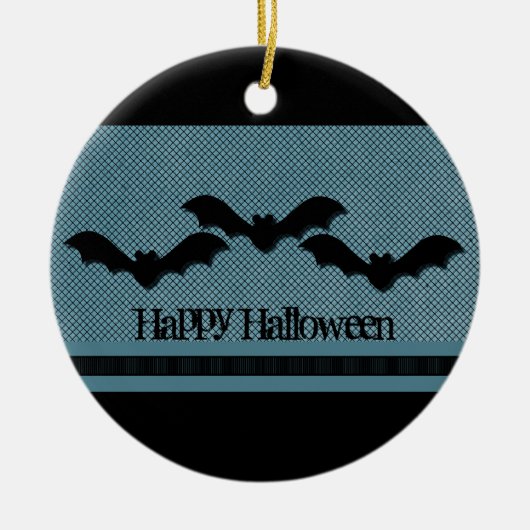 Halloween-Ornament, dunkelblau Keramikornament (Vorne)
