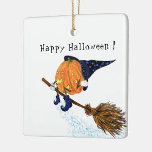 Halloween Ornament Hexenkürbis Feuerzauber