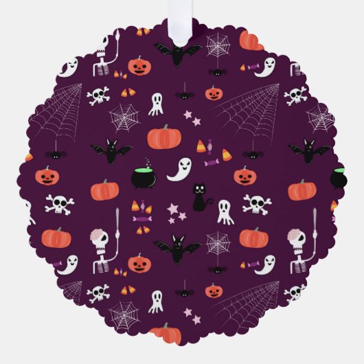 Halloween Ornament Karte (Vorderseite)