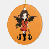 Halloween Ornament Kleine Vampire mit Katzen (Links)