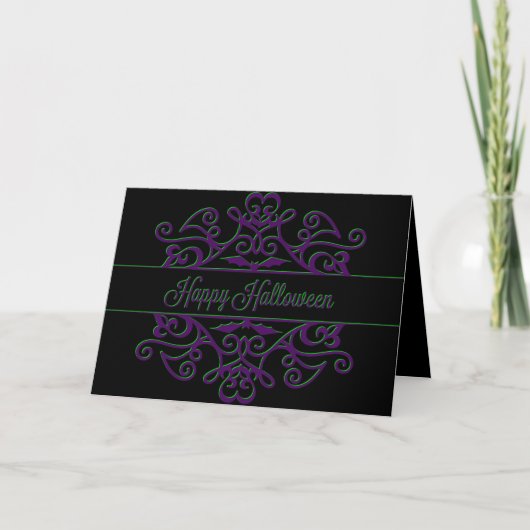 Halloween Ornamental Karte (Vorderseite)