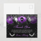 Halloween Ornaments 16 . Geburtstag Vielen Dank Postkarte (Vorne/Hinten)