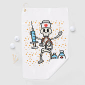 Halloween Orthopädie Krankenschwester Skeleton Scr Golfhandtuch (Insitu)