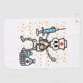 Halloween Orthopädie Krankenschwester Skeleton Scr Golfhandtuch (Horizontal)