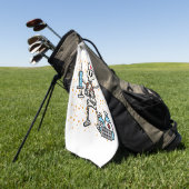 Halloween Orthopädie Krankenschwester Skeleton Scr Golfhandtuch (Gras)