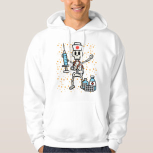 Halloween Orthopädie Krankenschwester Skeleton Scr Hoodie