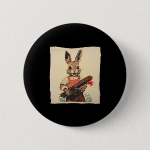 Halloween Osterhase Niedlicher und spöttischer Hor Button