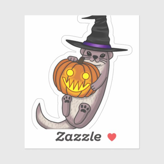 Halloween Otter Aufkleber (Blatt)