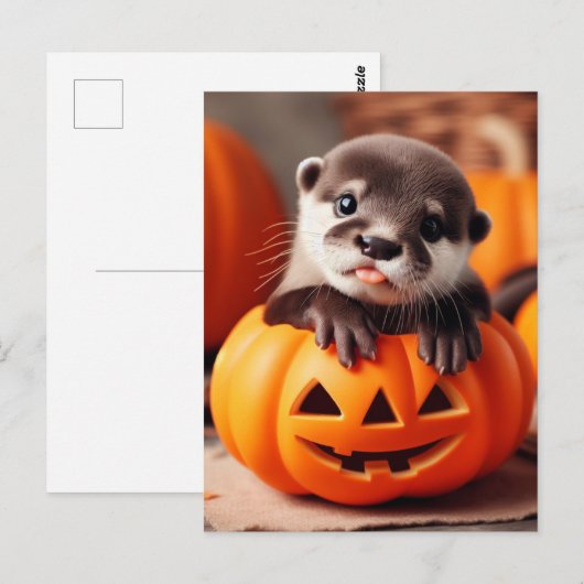 Halloween Otter Postkarte (Vorne/Hinten)