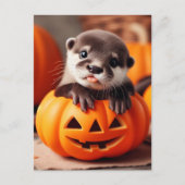 Halloween Otter Postkarte (Vorderseite)