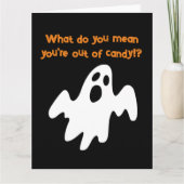 Halloween Out of Candy Funny Ghost Karte (Vorderseite)