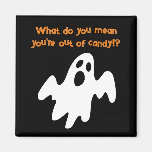 Halloween Out of Candy Funny Ghost Magnet (Vorne)