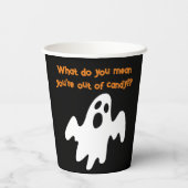 Halloween Out of Candy Funny Ghost Pappbecher (Rückseite)