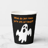 Halloween Out of Candy Funny Ghost Pappbecher (Vorderseite)