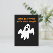 Halloween Out of Candy Funny Ghost Postkarte (Stehend Vorderseite)