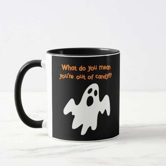 Halloween Out of Candy Funny Ghost Tasse (Links)