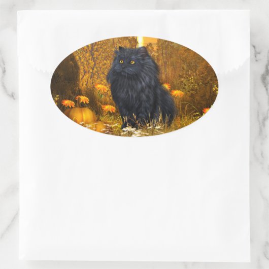 Halloween Ovaler Aufkleber (Tasche)