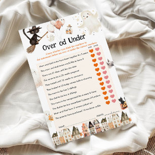 Halloween Over oder Under Game, Baby Showspiel