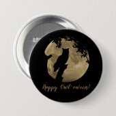Halloween Owl Button (Vorne & Hinten)