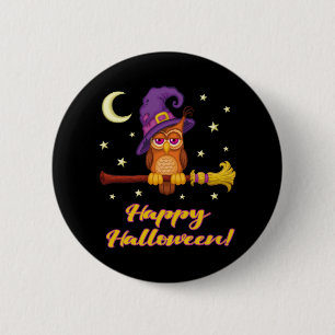 Halloween Owl Button