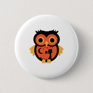 Halloween Owl Button