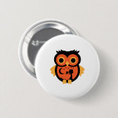 Halloween Owl Button (Vorne & Hinten)