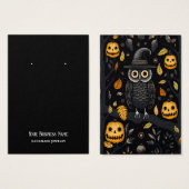Halloween Owl Earring Display Card (Vorne & Hinten)